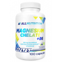 Allnutrition uztura bagātinātājs Magnesium Chelate + B6 (Magnija bisglicināts + B6) 100 kaps.